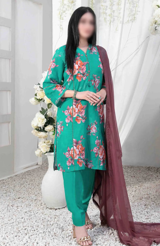 Guliz Vol I - Stitched Digital Printed Lawn Collection - D-2998