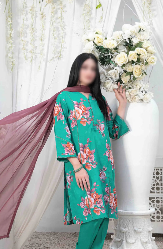 Guliz Vol I - Stitched Digital Printed Lawn Collection - D-2998