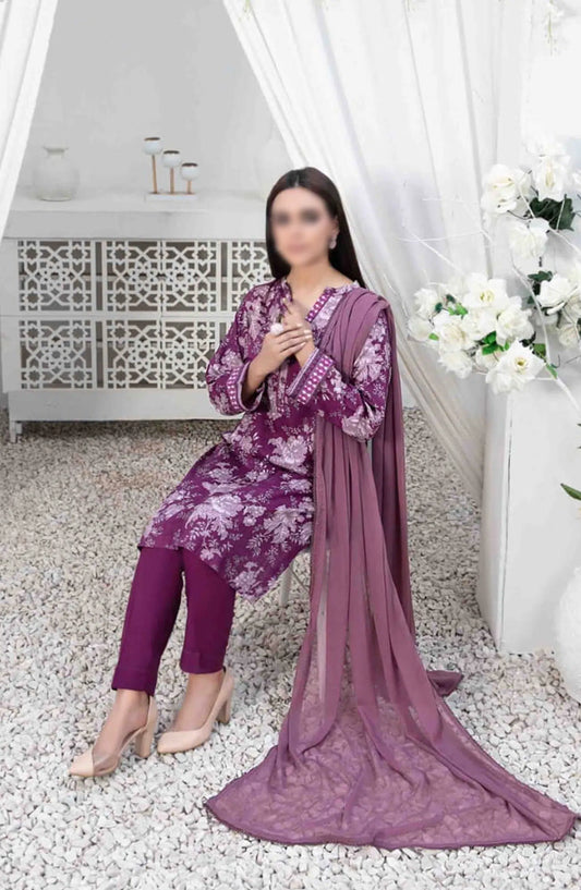 Guliz Vol I - Stitched Digital Printed Lawn Collection - D-3022