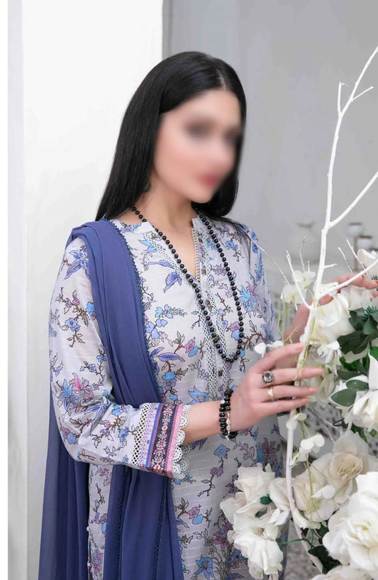 Guliz Vol I - Stitched Digital Printed Lawn Collection - D-3026