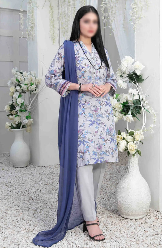 Guliz Vol I - Stitched Digital Printed Lawn Collection - D-3026