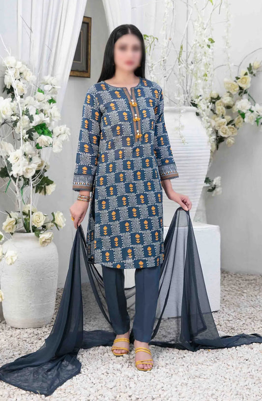 Guliz Vol I - Stitched Digital Printed Lawn Collection - D-3031