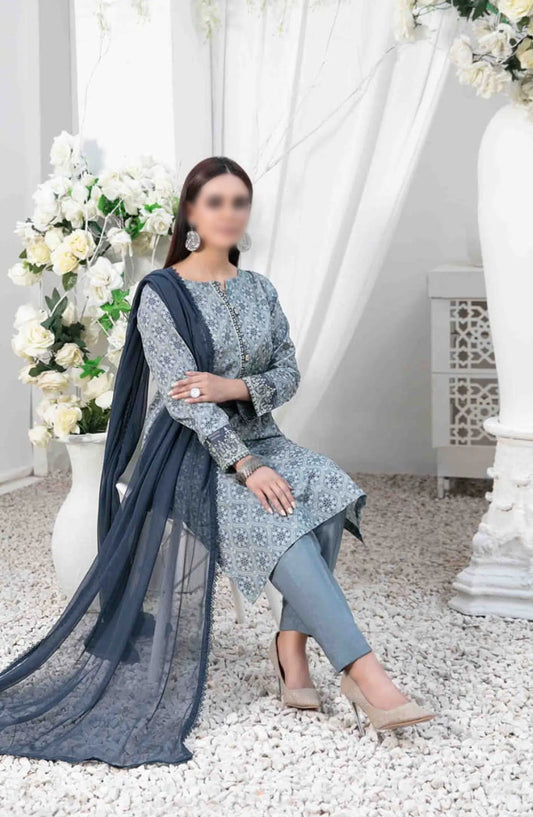 Guliz Vol I - Stitched Digital Printed Lawn Collection - D-3039