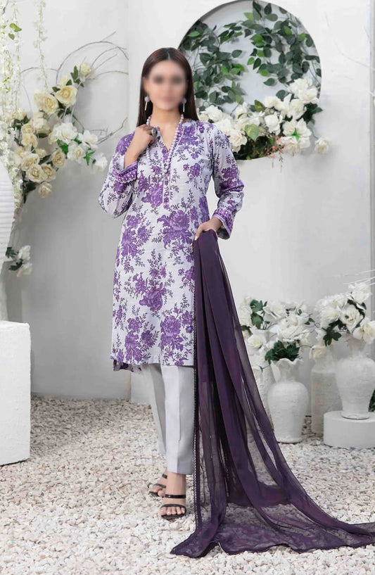 Guliz Vol I - Stitched Digital Printed Lawn Collection - D-3041