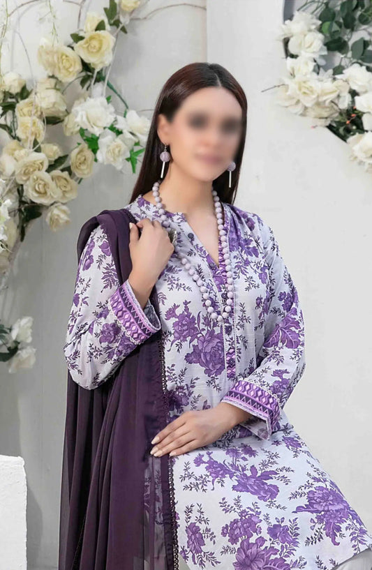 Guliz Vol I - Stitched Digital Printed Lawn Collection - D-3041