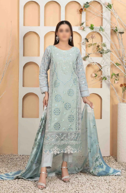 OLENA Fancy Heavy Embroidered Lawn Collection 2024 - D 3090