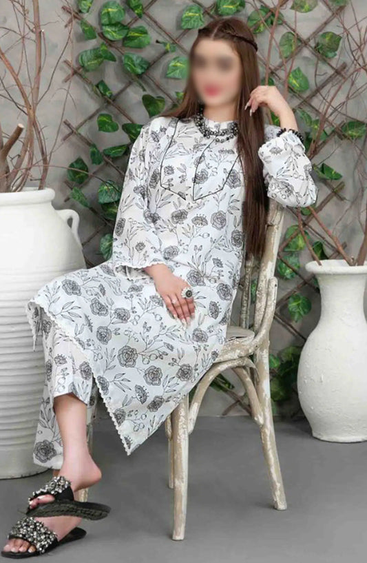 Cimrin - Digital Printed Lawn 2pcs Collection - D 3098