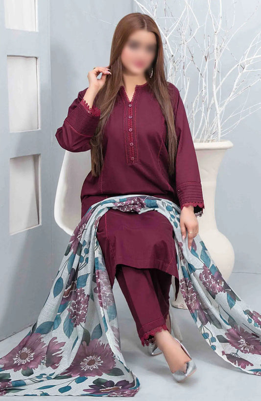 Berna - Stitched Cotton Solids 3pcs Collection - D 3334