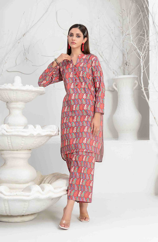Aliyna by Tawakkal Fabrics Printed Cotton Stitched 2 Piece Suit - D-3338 - TF25ASL - Pink - Summer Collection