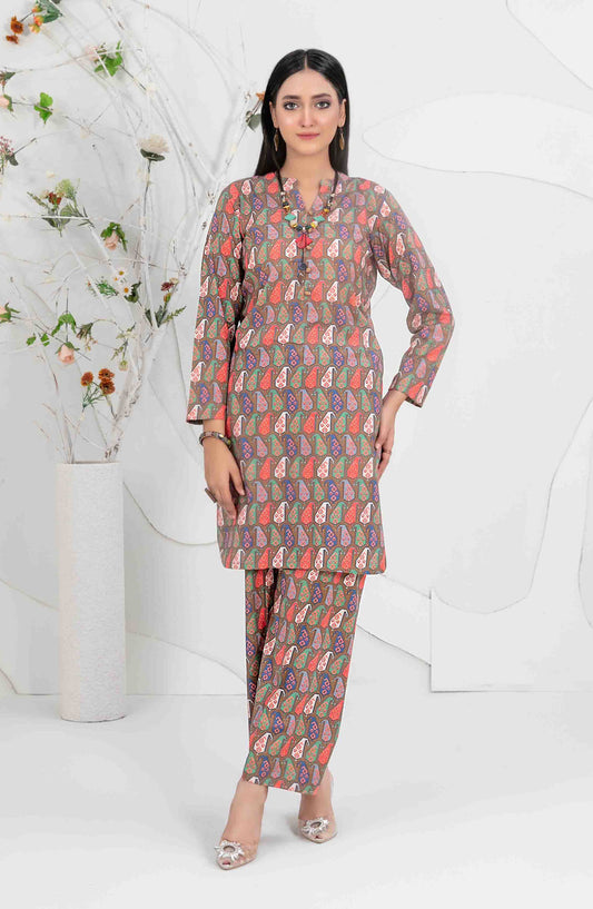 Aliyna by Tawakkal Fabrics Printed Cotton Stitched 2 Piece Suit - D-3339 - TF25ASL - Purple - Summer Collection