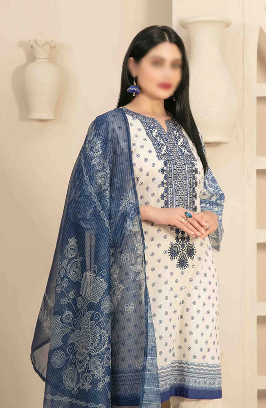 Naama - Embroidered Digital Lawn Collection - D 3457