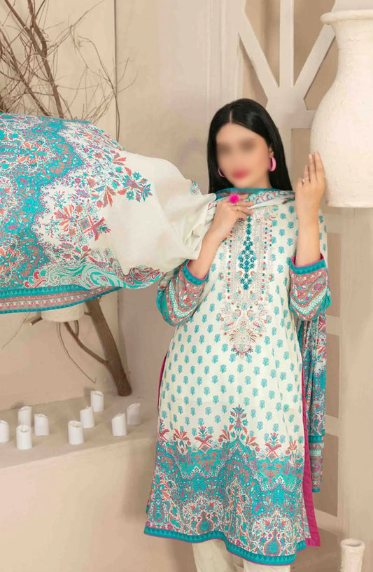 Naama - Embroidered Digital Lawn Collection - D 3463