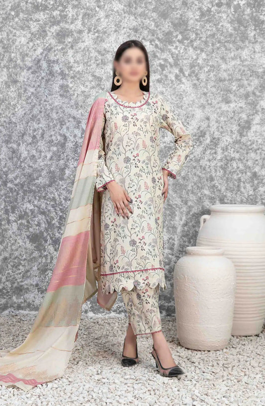 SERAPHINA Digital Printed Lawn - Fancy Banarsi Dupatta Collection 2024 - D 3494
