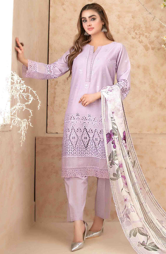Neli by Tawakkal Fabric Embroidered Lawn Stitched 3 Piece Suit - D-3517 - TF25NSLV1 - Purple - Summer Collection