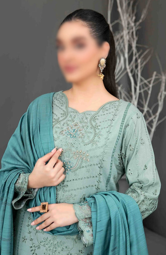 Aezal Fancy Embroidered Slub Viscose Collection 2024 - D 3623