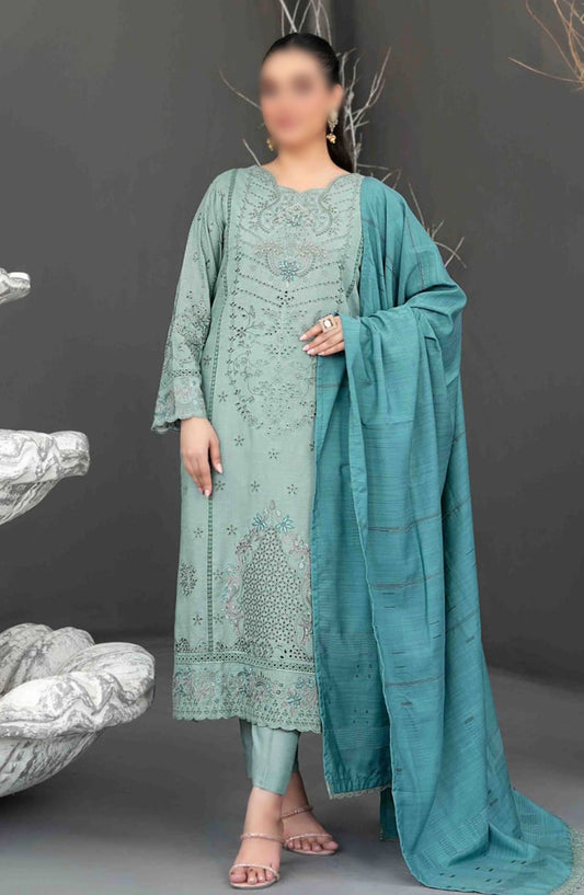 Aezal Fancy Embroidered Slub Viscose Collection 2024 - D 3623