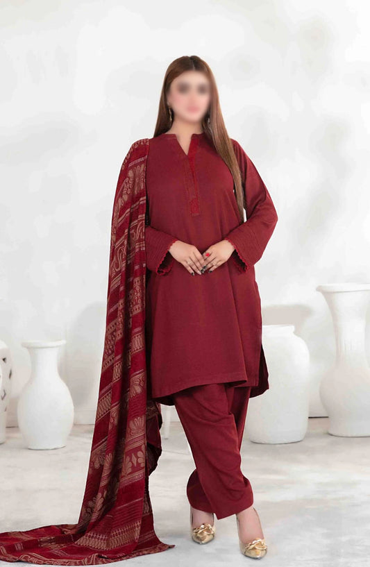 Persika Leather Peach-Fancy Leather Peach Shawl Collection 2024 - D 3732