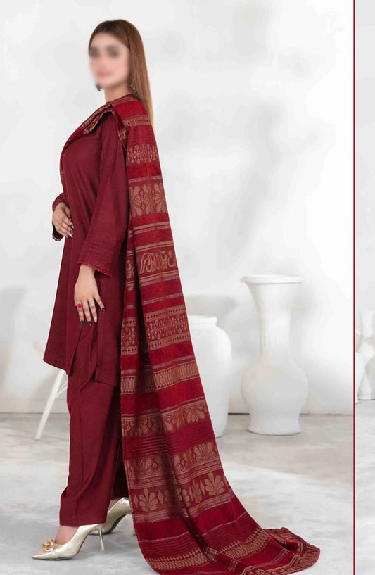 Persika Leather Peach-Fancy Leather Peach Shawl Collection 2024 - D 3732