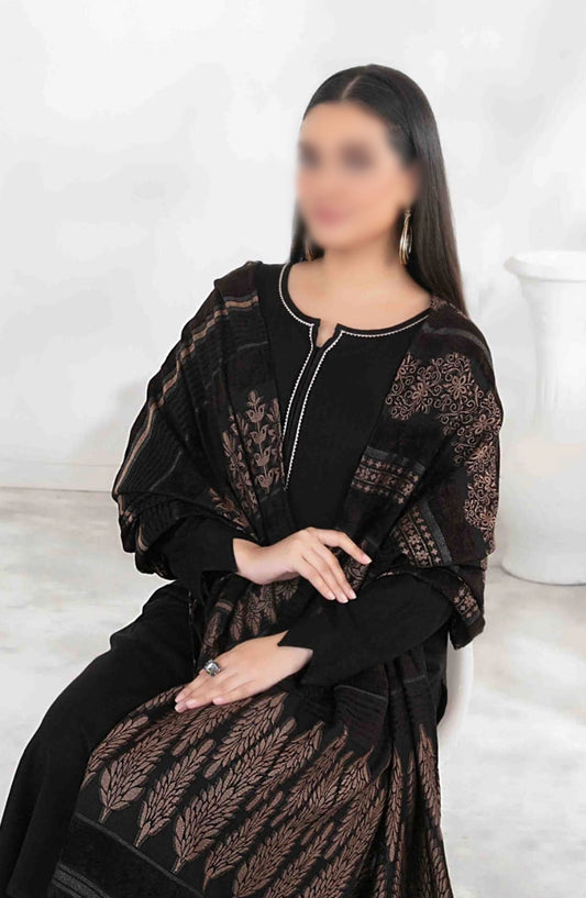 Persika Leather Peach-Fancy Leather Peach Shawl Collection 2024 - D 3733