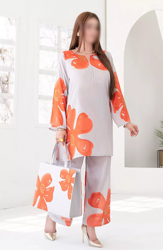 Glo Swiss Digital Printed 2 Pc Stitched Collection - D-3767