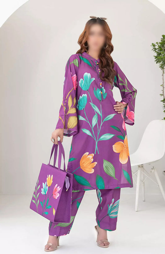 Glo Swiss Digital Printed 2 Pc Stitched Collection - D-3768