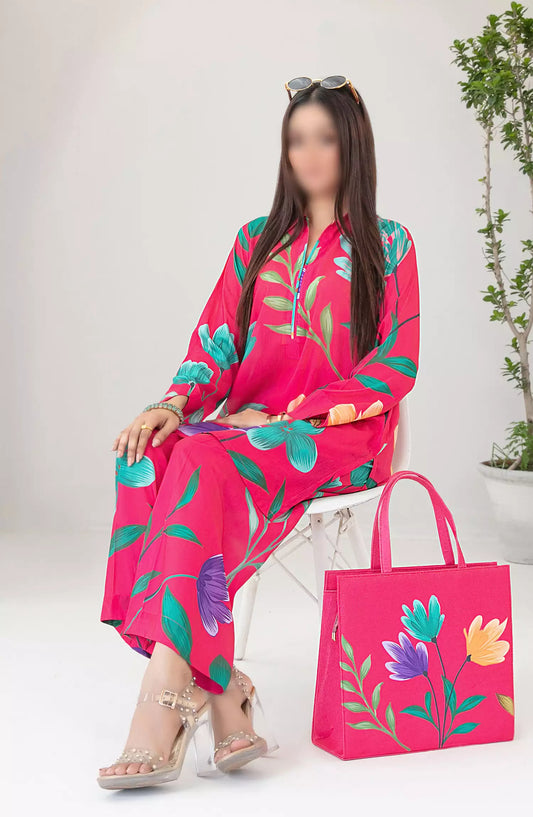 Glo Swiss Digital Printed 2 Pc Stitched Collection - D-3769