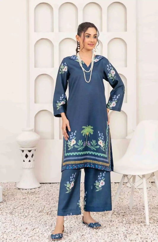 Muberra - Stitched Digital Printed Pashmina Twill with Khussa Collection 2024 - TF-D-3822