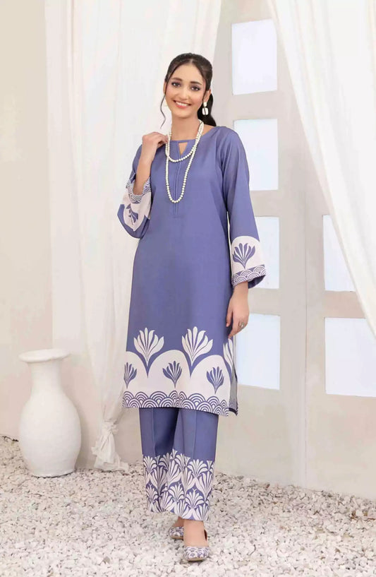 Muberra - Stitched Digital Printed Pashmina Twill with Khussa Collection 2024 - TF-D-3823