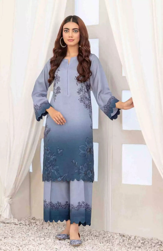 Muberra - Stitched Digital Printed Pashmina Twill with Khussa Collection 2024 - TF-D-3829