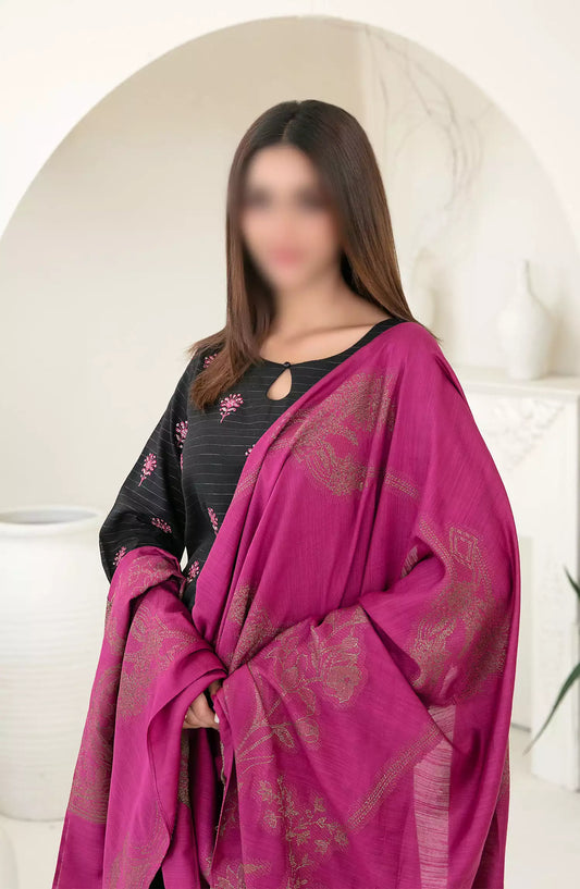 MEGARA - Fancy Stitched Embroidered Zari Khaddar Collection 2024 - D-3862