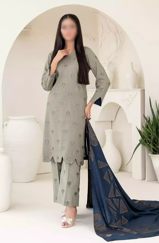 MEGARA - Fancy Stitched Embroidered Zari Khaddar Collection 2024 - D-3864