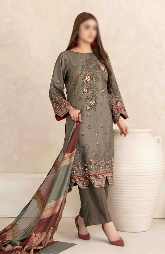 Zumena - Digital Staple with Banarsi Dupatta Collection - D 3890