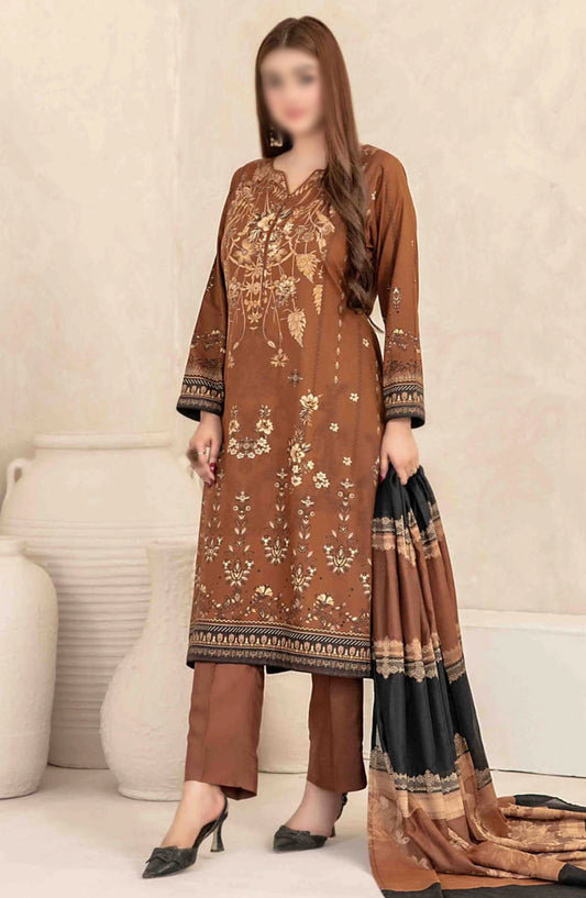 Zumena - Digital Staple with Banarsi Dupatta Collection - D 3893