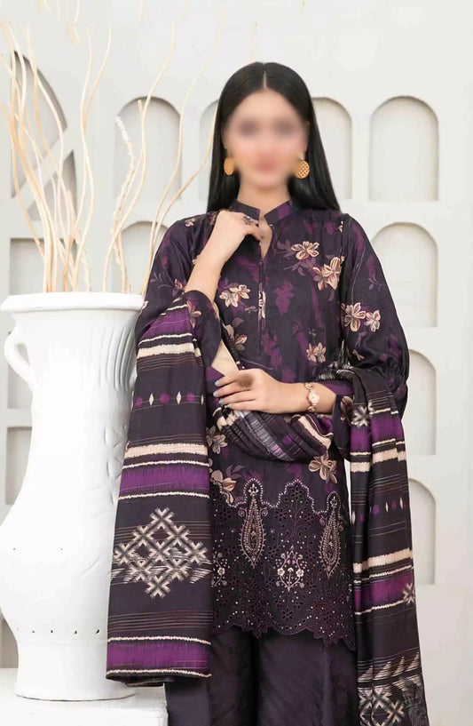 Harika - Embroidered Digital Viscose Jacquard Collection - D 4047