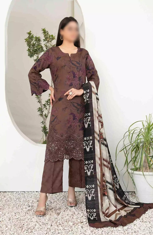 Harika - Embroidered Digital Viscose Jacquard Collection - D 4050