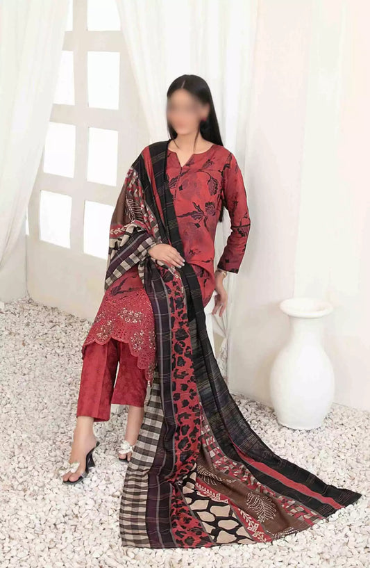 Harika - Embroidered Digital Viscose Jacquard Collection - D 4053