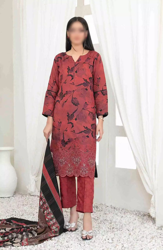 Harika - Embroidered Digital Viscose Jacquard Collection - D 4053