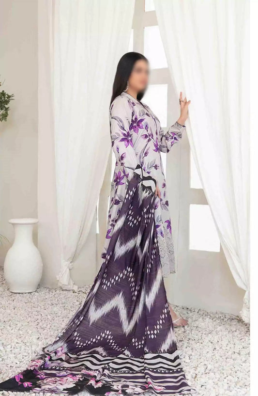 Harika - Embroidered Digital Viscose Jacquard Collection - D 4055