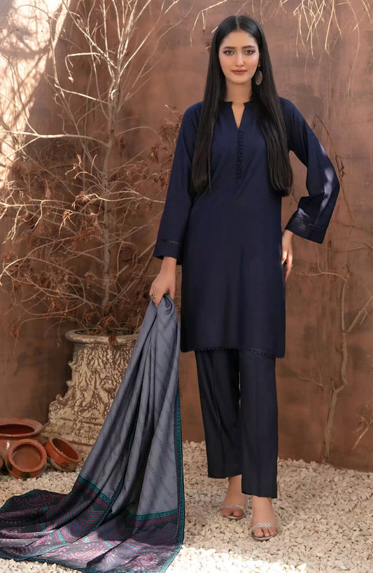 Iesha Stitched Solid Staple with Digital Shawl Collection 2024 - TK-D-4063