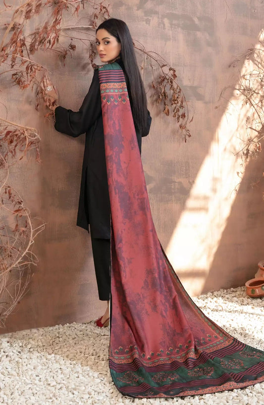 Iesha Stitched Solid Staple with Digital Shawl Collection 2024 - TK-D-4066