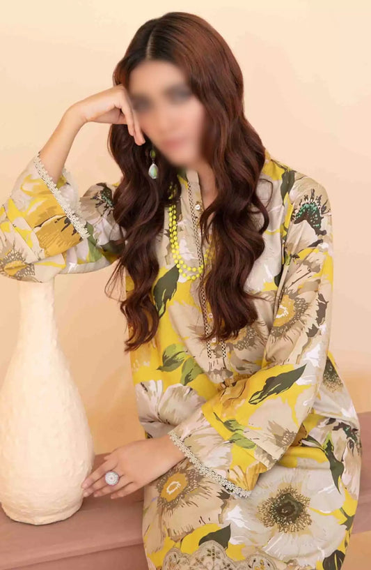 Gulseren - Stitched Embroidered Digital Printed 2pcs Collection - D-4079