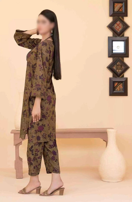 Gulseren - Stitched Embroidered Digital Printed 2pcs Collection - D-4080