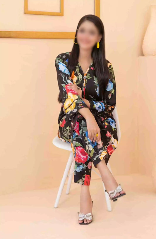 Gulseren - Stitched Embroidered Digital Printed 2pcs Collection - D-4082