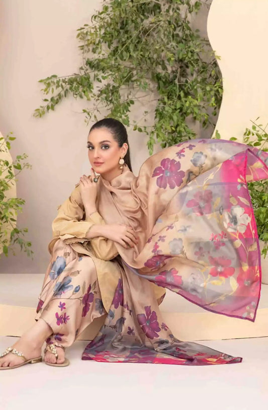 Ferda - Stitched Shamry with Digital Silk Dupatta Collection 2024 - FS-D-5026