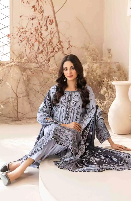 Masarra - Embroidered Digital Printed Staple-D-5035
