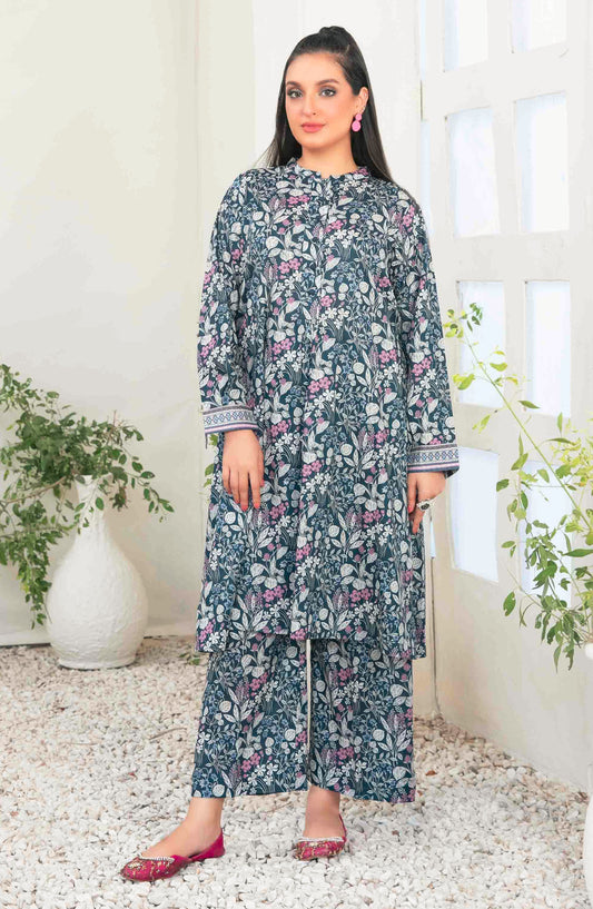 Necla by Tawakkal Fabrics Printed Cotton Stitched 2 Piece - D-5234 - TF25NCV3 - Blue - Summer Collection