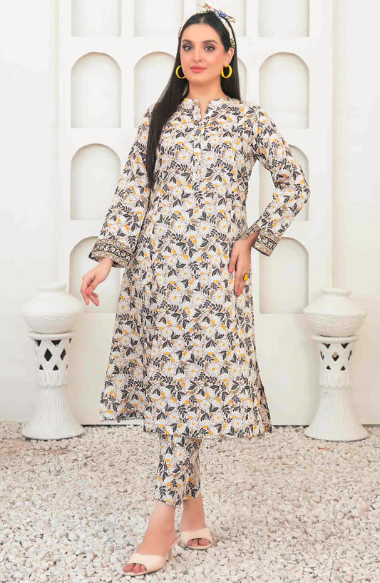 Necla by Tawakkal Fabrics Printed Cotton Stitched 2 Piece - D-5243 - TF25NCV3 - Beige - Summer Collection