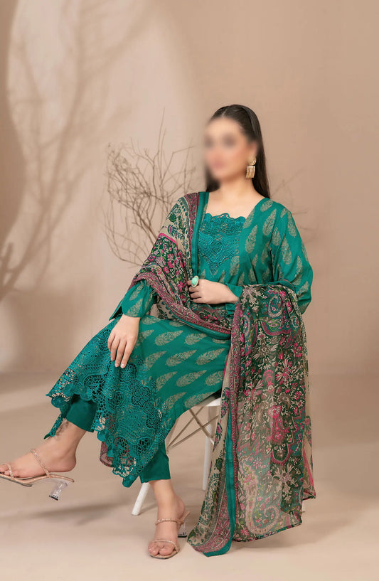 Banah - Embroidered Printed Lawn Collection By Tawakkal Fabrics - D 9118