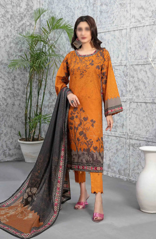Salerno - Stitched Digital Slub Lawn Collection 2024 - D 9217