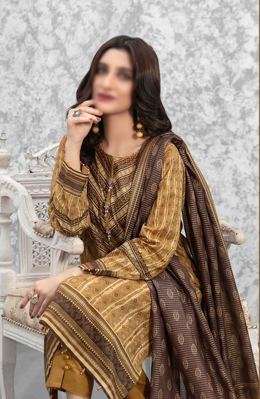 Salerno - Stitched Digital Slub Lawn Collection 2024 - D 9218